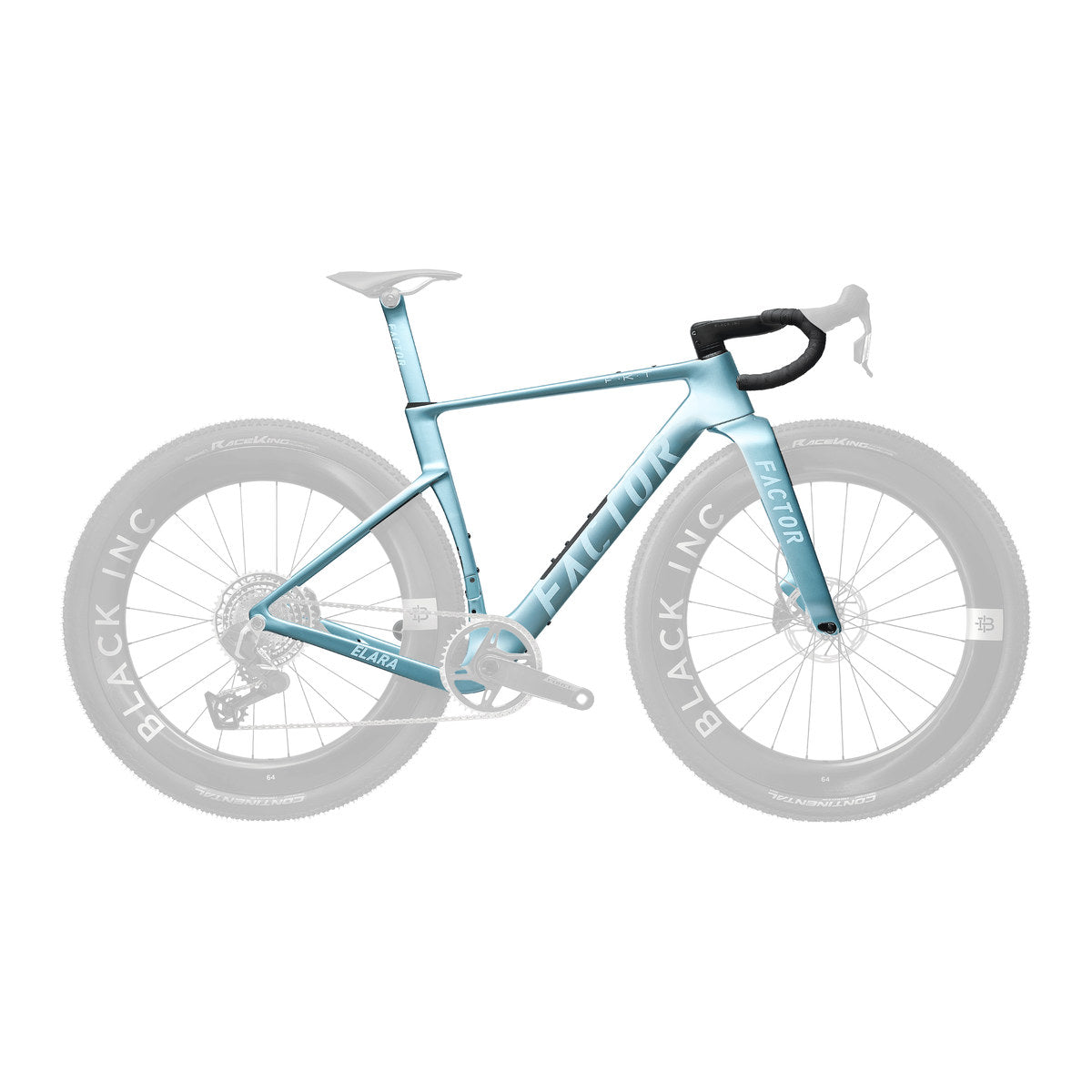 FACTOR ELARA Premium Package Gravel Frameset - Virescent Blue (includes seatpost and handlebar)