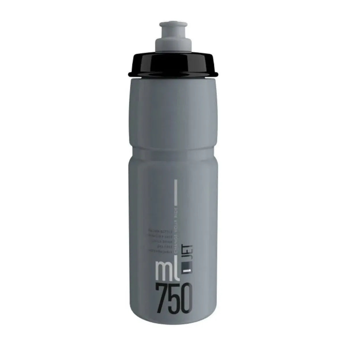 ELITE JET BIDON 750ML - GREY/BLACK