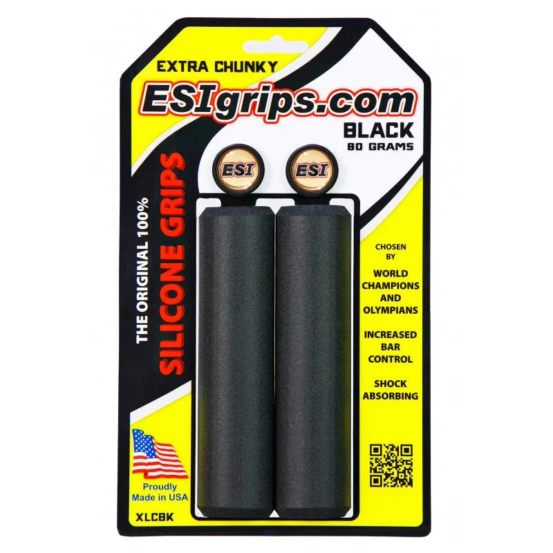 ESIGRIPS EXTRA CHUNKY Bike Handlebar Grips - BLACK XLCBK