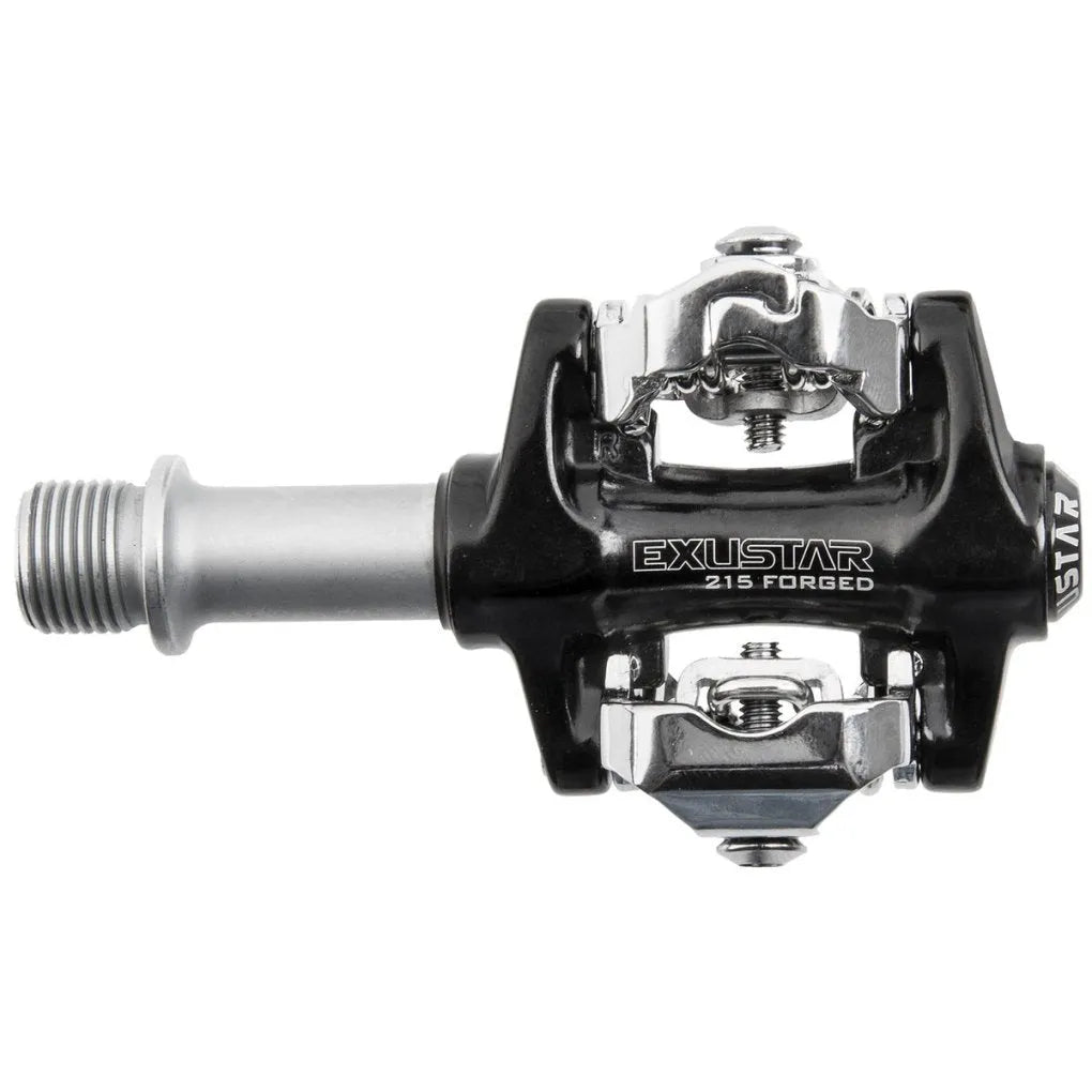 EXUSTAR MTB E PM215 2018 SHIMANO SPD COMPATIBLE / CRMO AXLE - BLACK