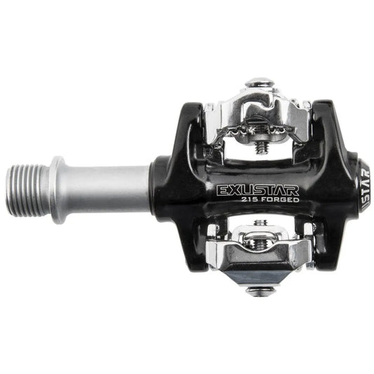 EXUSTAR MTB E PM215 2018 SHIMANO SPD COMPATIBLE / CRMO AXLE - BLACK