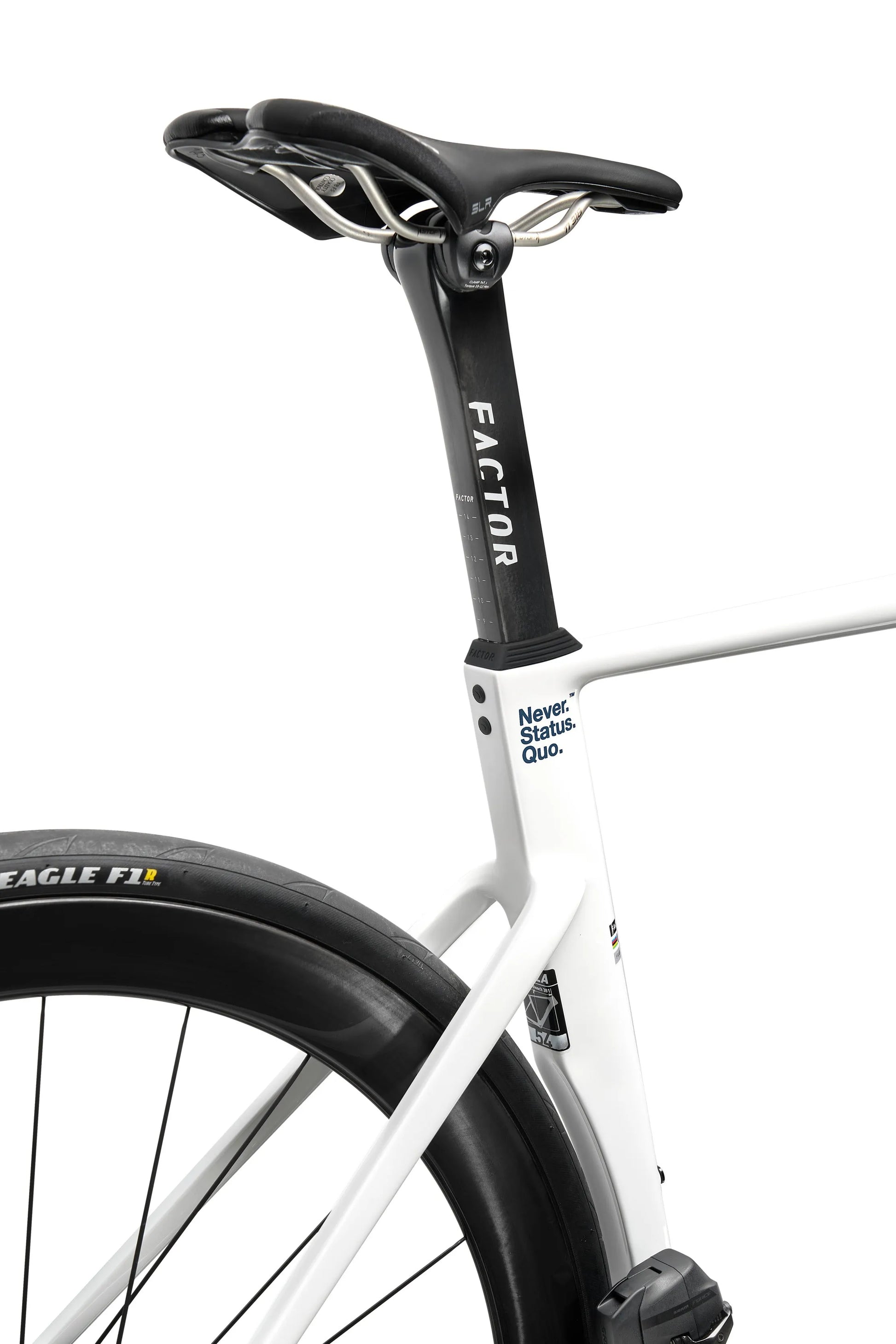 FACTOR Monza Black Inc Wheels 450 Road Bike - Pearl White