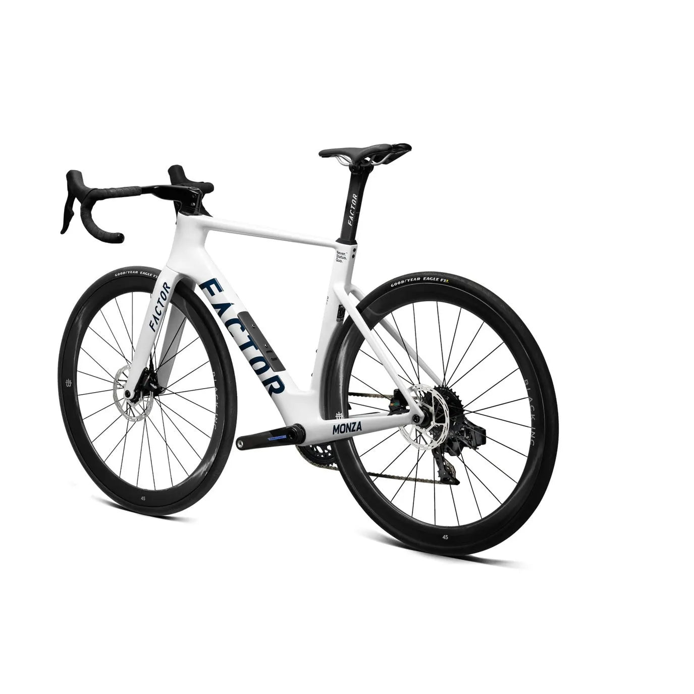 FACTOR Monza Black Inc Wheels 450 Road Bike - Pearl White