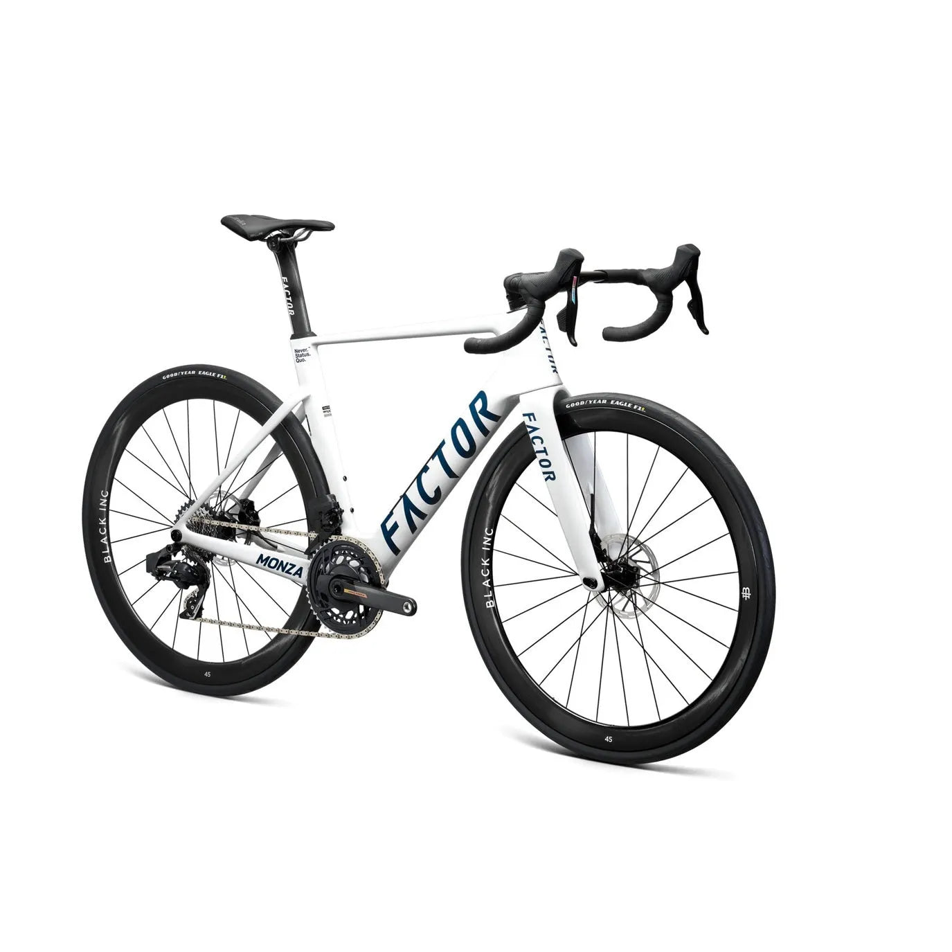 FACTOR Monza Black Inc Wheels 450 Road Bike - Pearl White