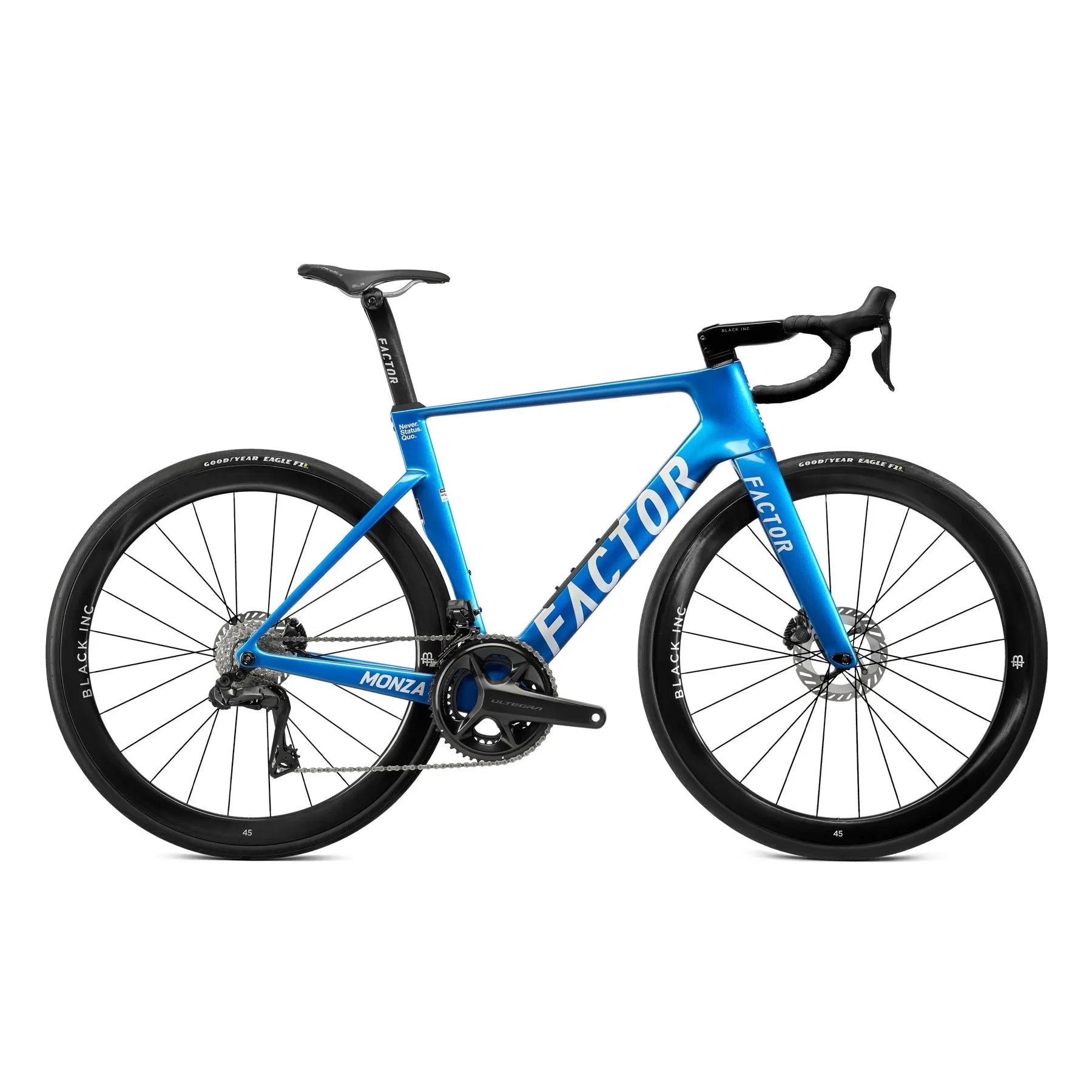 FACTOR Monza Black Inc Wheels 450 Road Bike - Solar Blue
