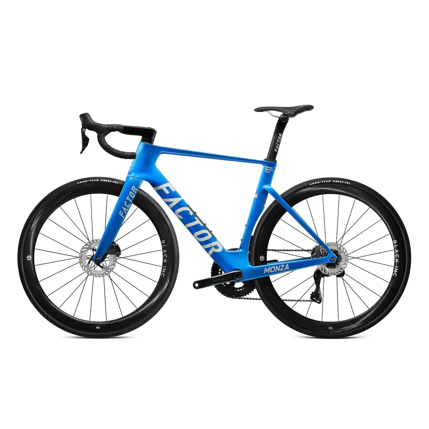 FACTOR Monza Black Inc Wheels 450 Road Bike - Solar Blue