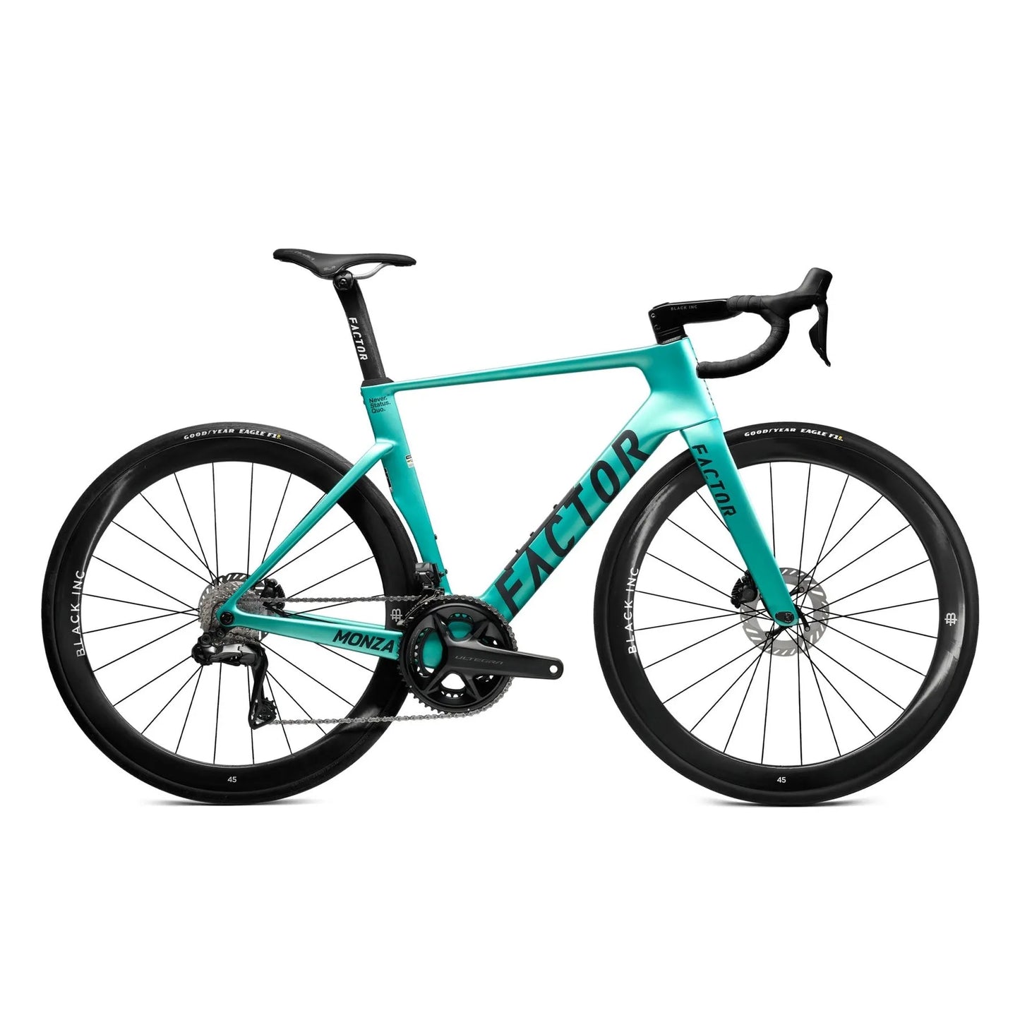 FACTOR Monza Black Inc Wheels 450 Road Bike - Steel Green