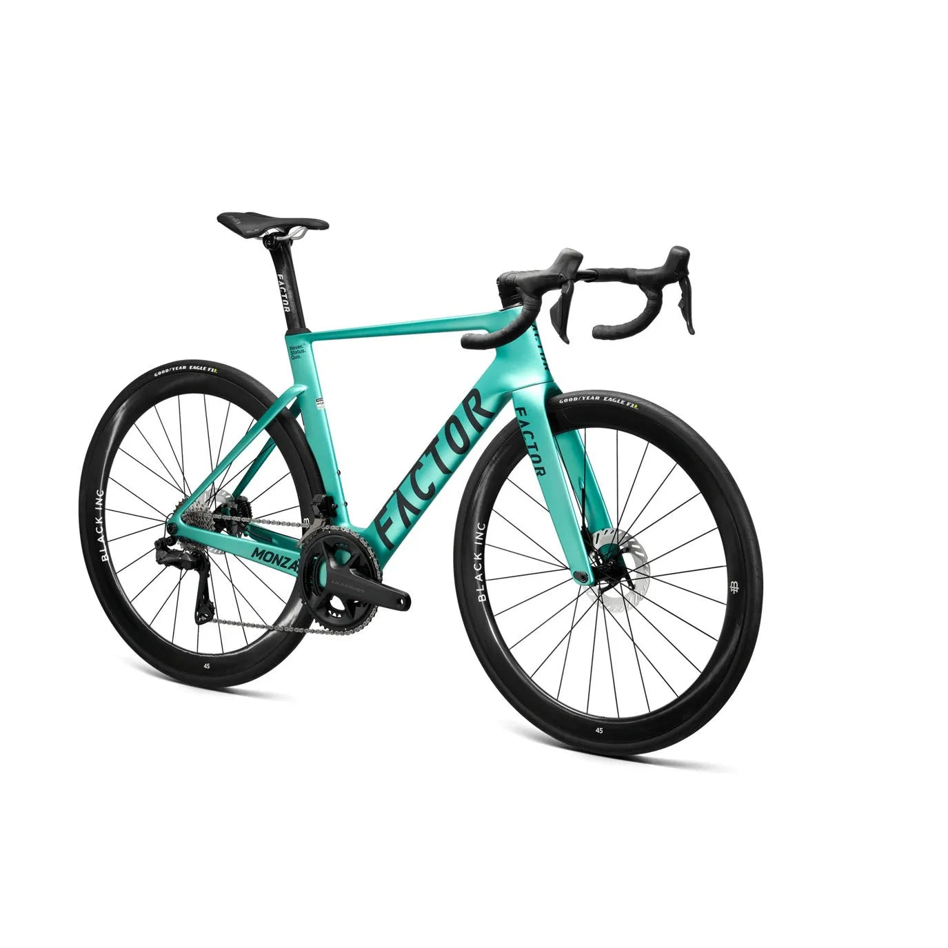 FACTOR Monza Black Inc Wheels 450 Road Bike - Steel Green