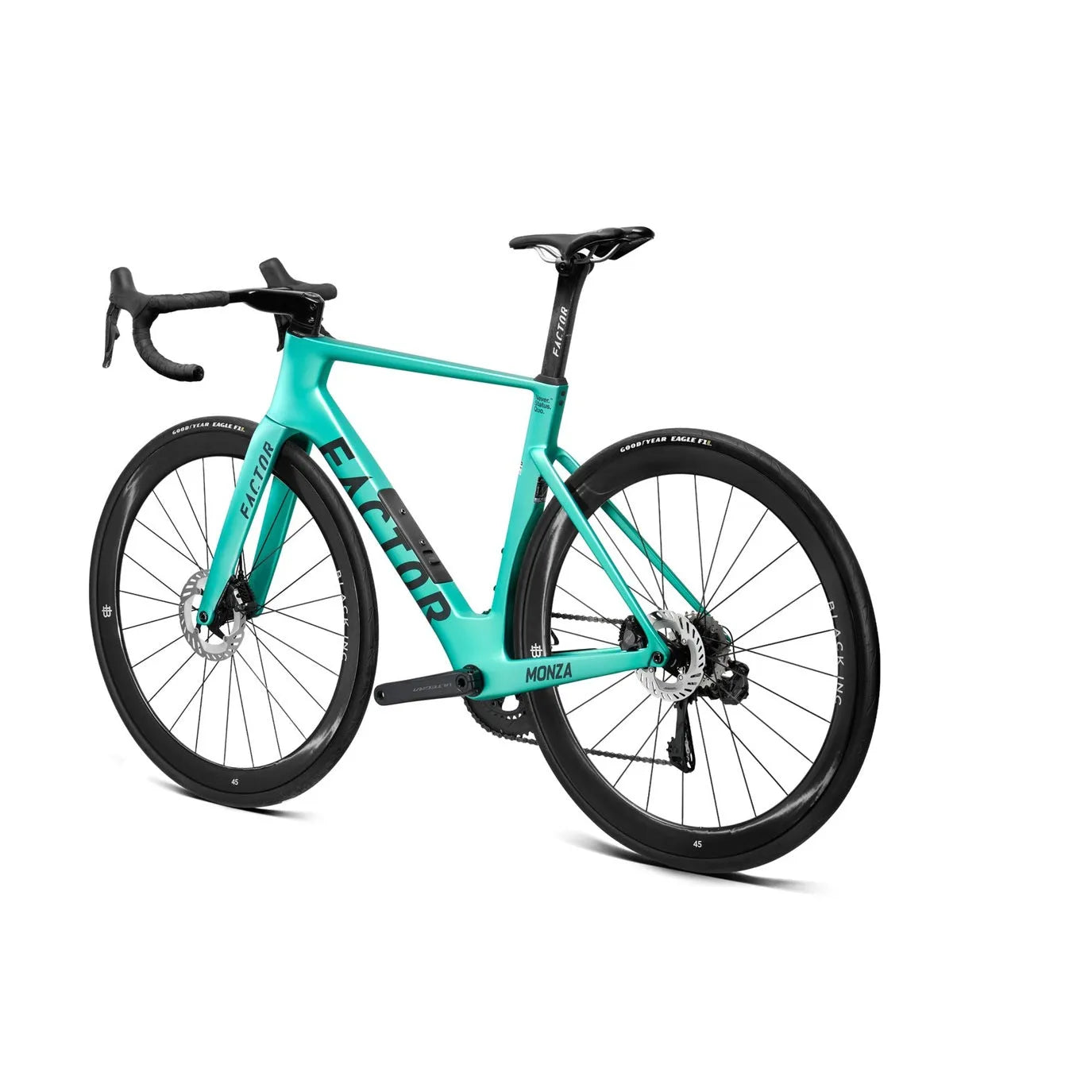 FACTOR Monza Black Inc Wheels 450 Road Bike - Steel Green