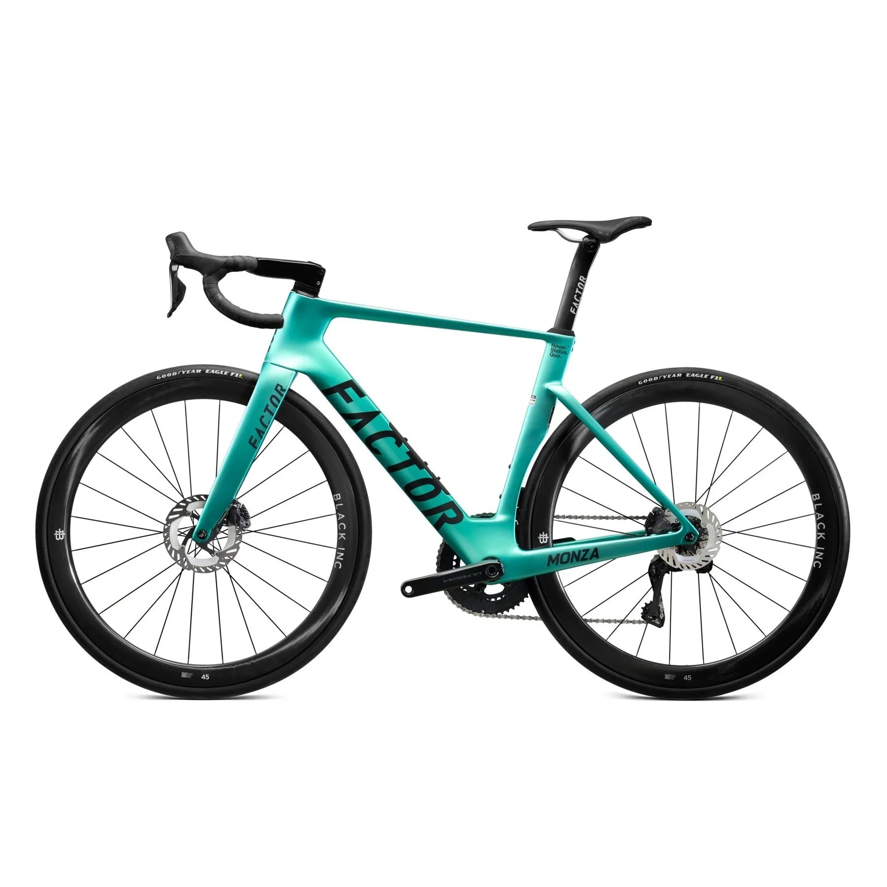 FACTOR Monza Black Inc Wheels 450 Road Bike - Steel Green