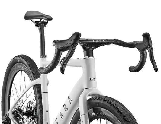 FARA Gr4 Gravel Frameset with Modular Cockpit - Arctic White