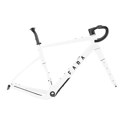 FARA Gr4 Gravel Frameset with Modular Cockpit - Arctic White