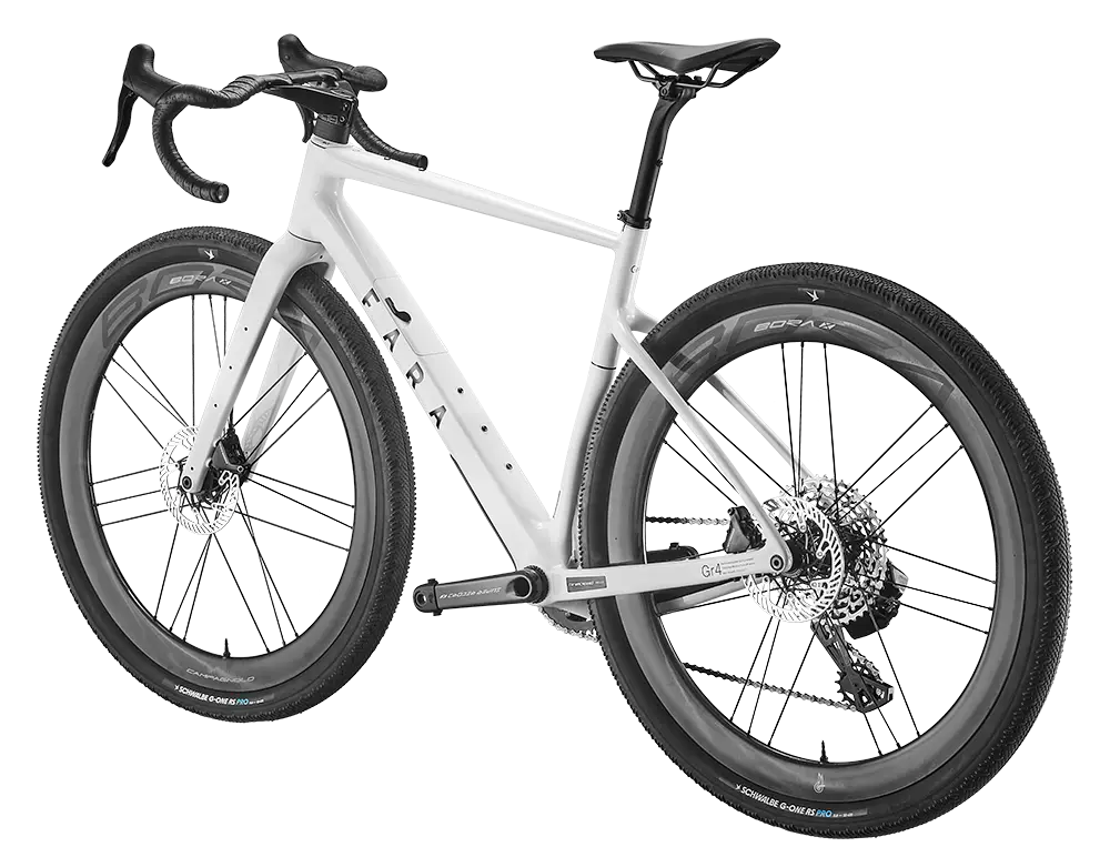 FARA Gr4 Gravel Frameset with Modular Cockpit - Arctic White