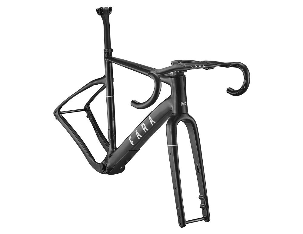FARA Gr4 Gravel Frameset with Modular Cockpit - Racing Black
