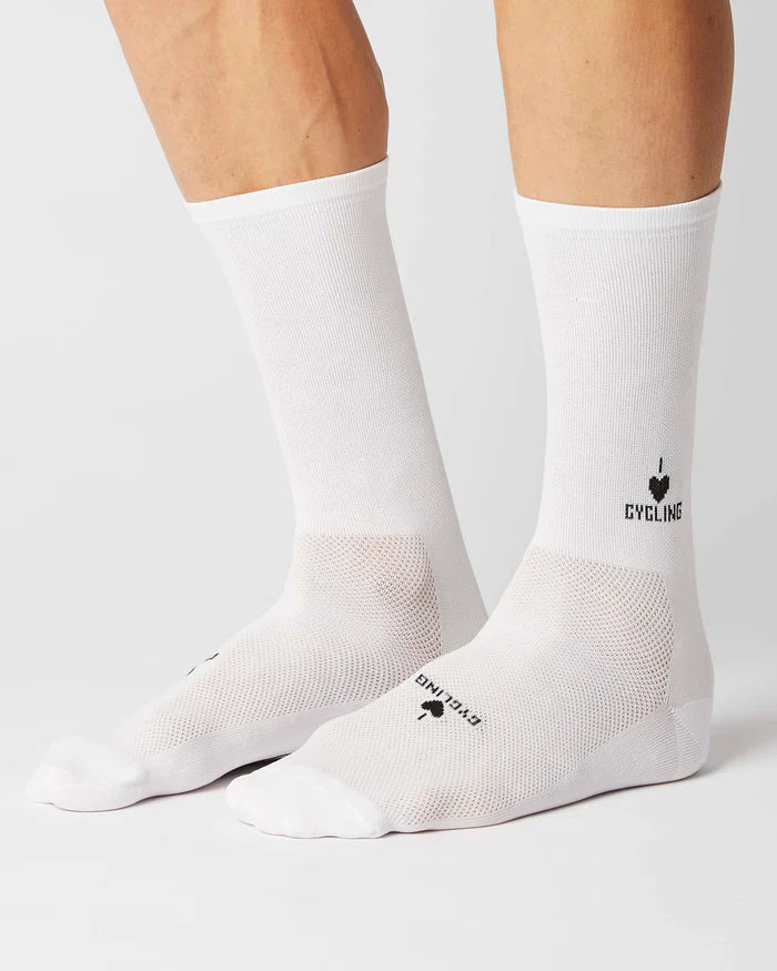 FINGERSCROSSED Classic Iconic I Love Cycling - White