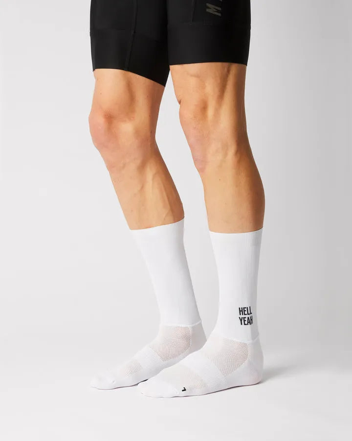 FINGERSCROSSED Socks Aero - White Iconic Hell Yeah