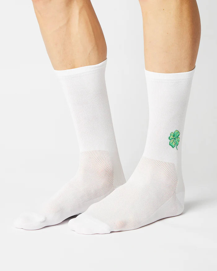 FINGERSCROSSED Socks Classic Souvenir Kleeblatt - White