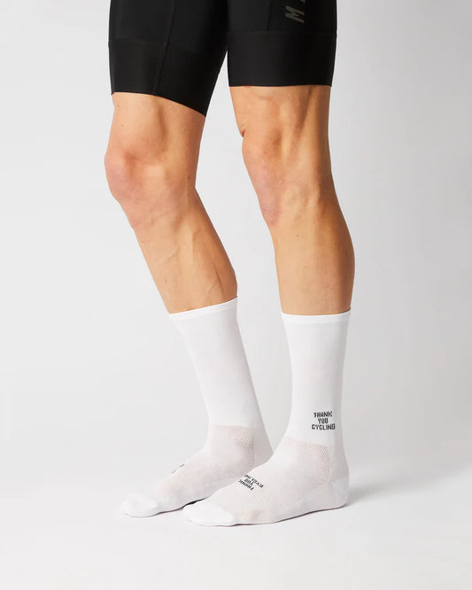 FINGERSCROSSED Socks Classic Thank You Cycling - White