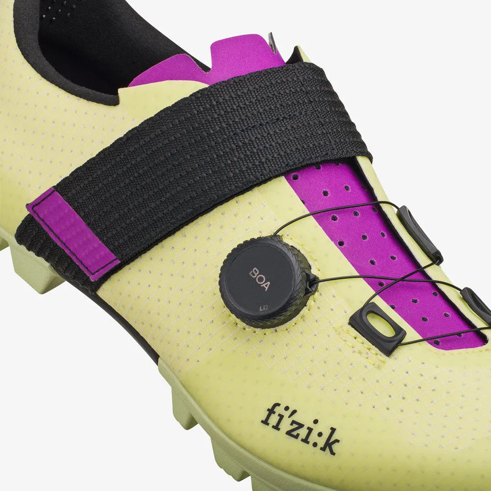 FIZIK Gravel MTB Cycling Shoes Vento Ferox Carbon - Lime/Purple