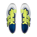 FIZIK Vento Powerstrap Aeroweave Movistar Road Cycling Shoes - Yellow Fluo/White