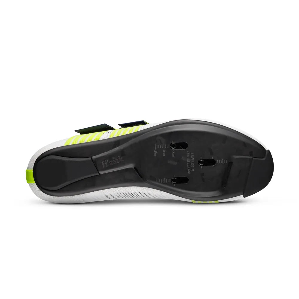 FIZIK Vento Powerstrap Aeroweave Movistar Road Cycling Shoes - Yellow Fluo/White