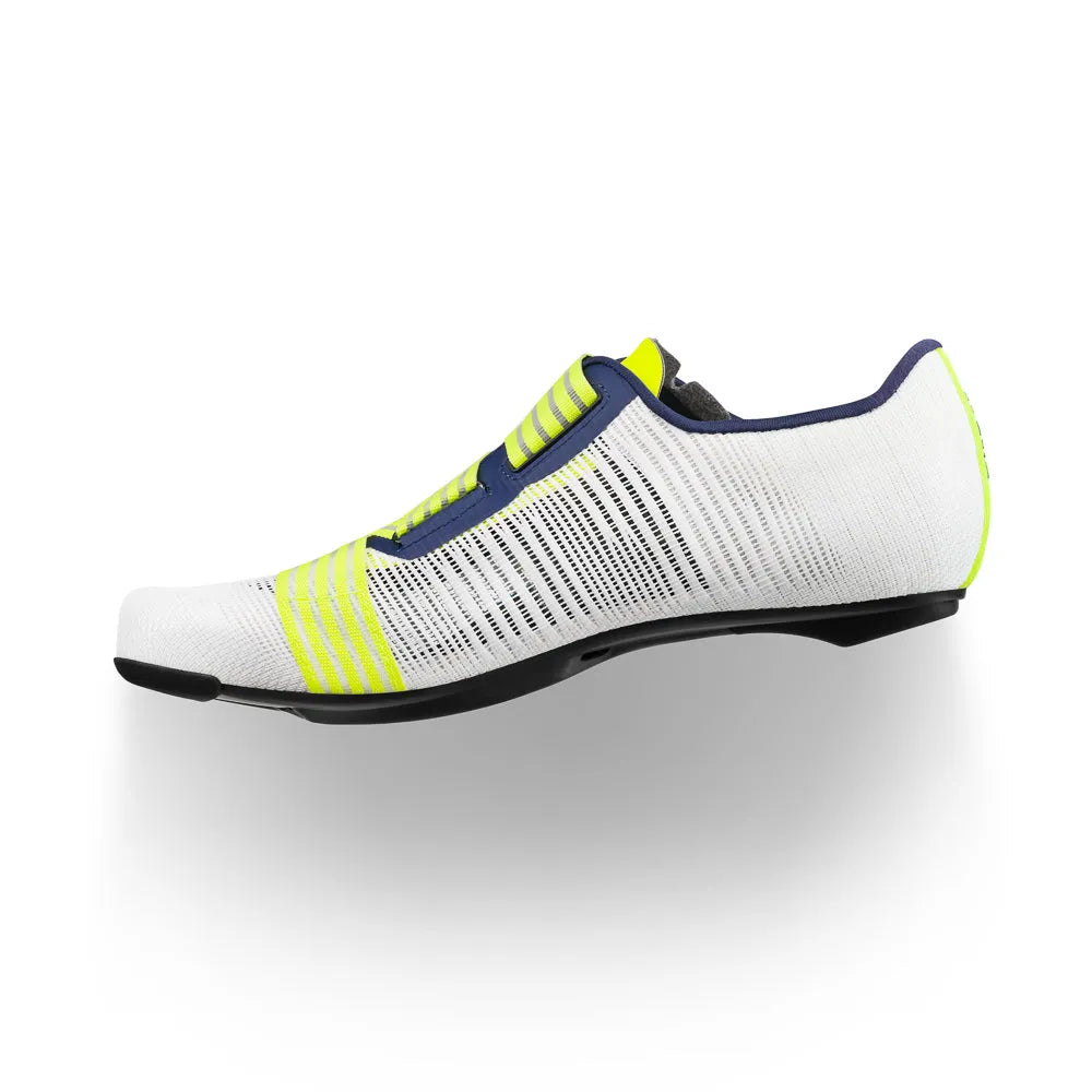 FIZIK Vento Powerstrap Aeroweave Movistar Road Cycling Shoes - Yellow Fluo/White