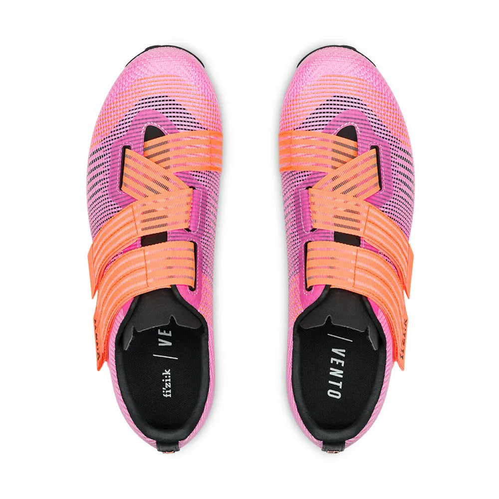 FIZIK Vento Powerstrap Aeroweave X Road Cycling Shoes - Coral / Orange