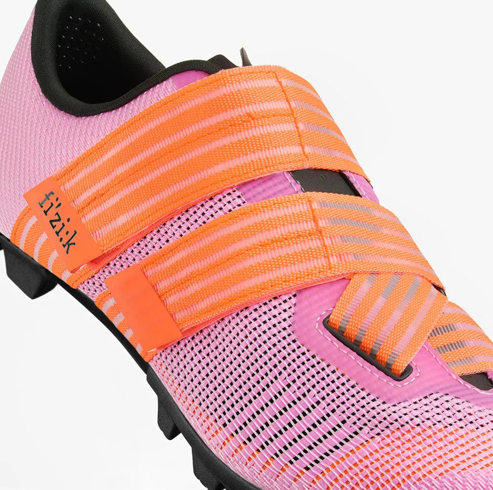 FIZIK Vento Powerstrap Aeroweave X Road Cycling Shoes - Coral / Orange
