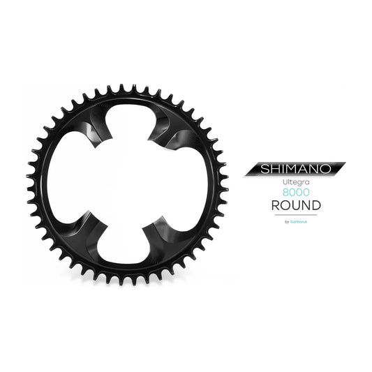 GARBARUK Chainring for Shimano Ultegra 8000, Oval - Black
