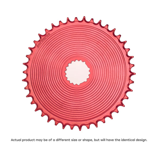 GARBARUK DM Aero Chainring for Garbaruk Crankset, Oval - Red