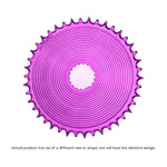 GARBARUK DM Aero Chainring for Garbaruk Crankset, Oval - Violet