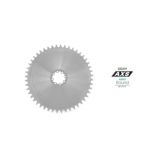 GARBARUK DM Road Aero Chainring for SRAM 8-Bolt, Round - Silver