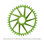GARBARUK DM Road/Gravel Chainring for Garbaruk Crankset, Round - Green