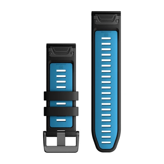 GARMIN Quickfit 26 Watch Band - Black Cirrus Blue Silicone