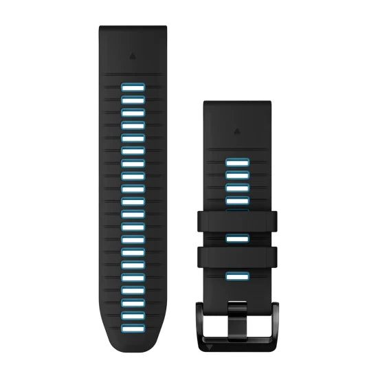 GARMIN Quickfit 26 Watch Band - Black Cirrus Blue Silicone