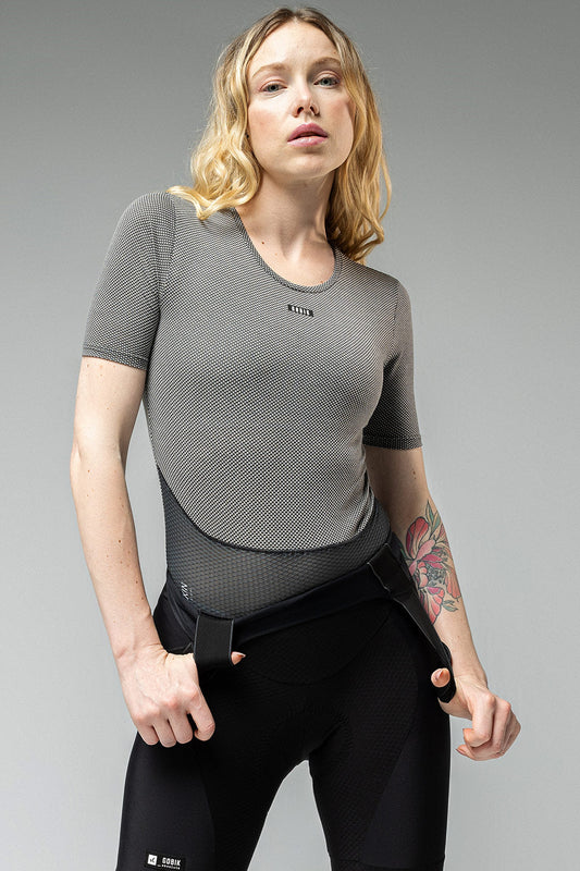 GOBIK CELL SKIN WOMEN SHORT SLEEVE BASELAYER - GREYBLACK