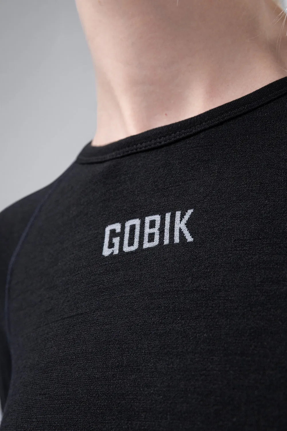 GOBIK Merino Women Long Sleeve Base Layer - Coal