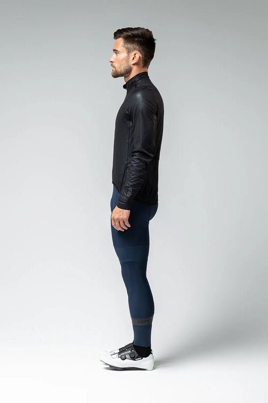 GOBIK PLUVIA UNISEX LIGHTWEIGHT RAIN JACKET - TRUE BLACK