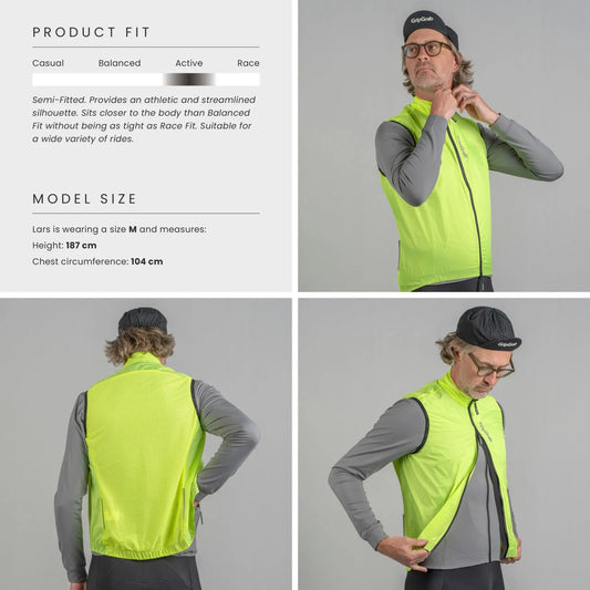 GRIPGRAB RIDE Windproof Vest - YELLOW HI-VIS