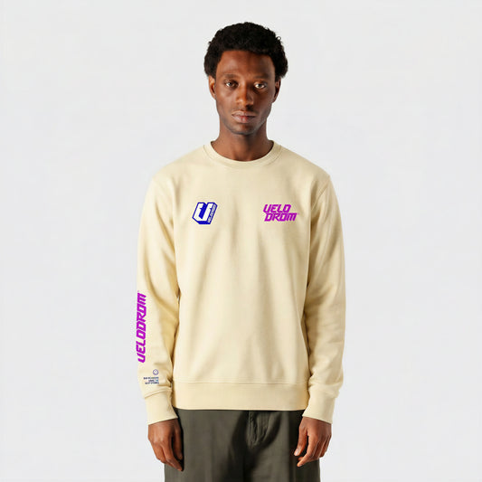 VELODROM Casual Sweater - Vanilla/Neon