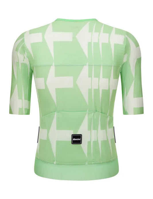 SANTINI Mads Pedersen Momentum Series Unisex Jersey - Mint Blue/Arrows