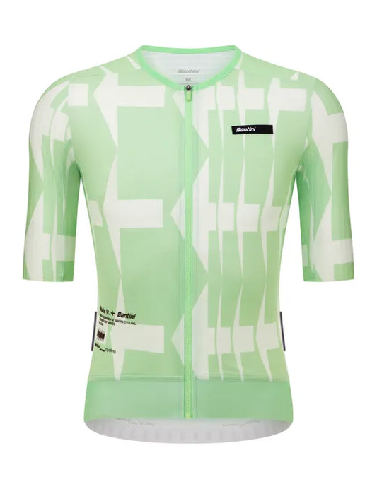 SANTINI Mads Pedersen Momentum Series Unisex Jersey - Mint Blue/Arrows