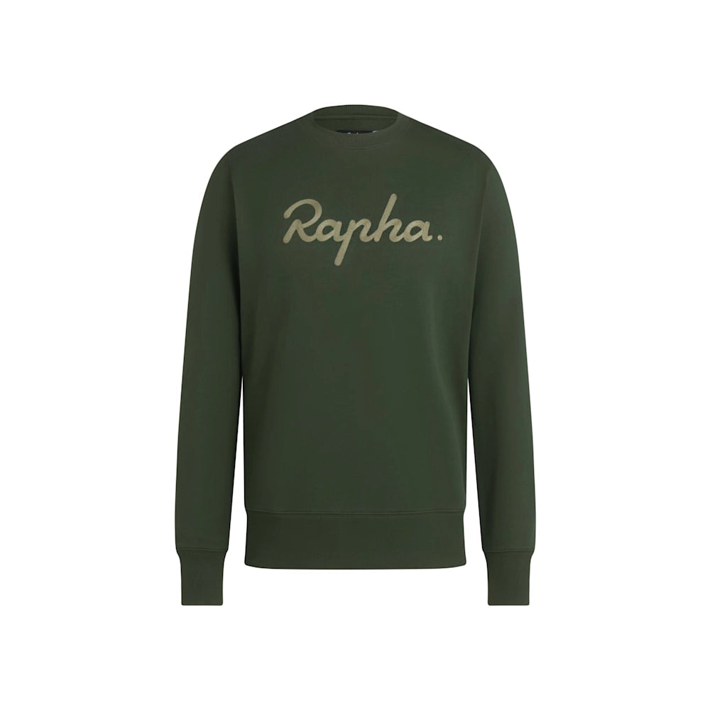 RAPHA Logo Sweatshirt - KGK Deep Olive Green/Deep Olive Green SS23
