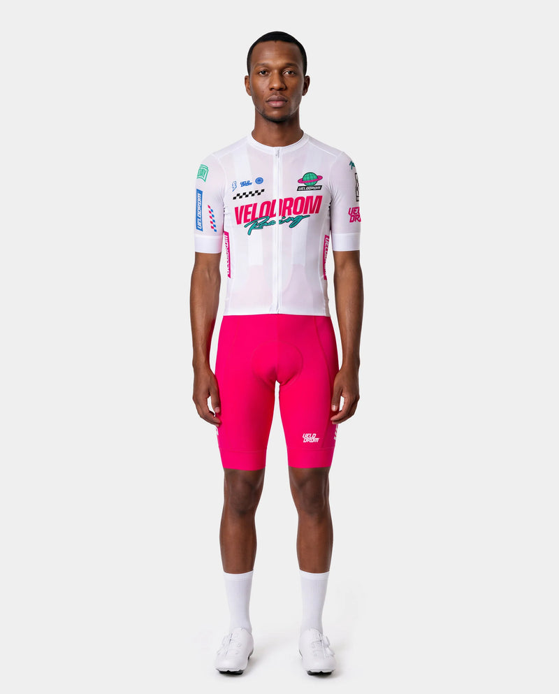 VELODROM Raceday 4.0 Jersey Team - Vivid Pink/White/Green