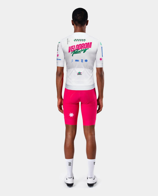 VELODROM Raceday 4.0 Jersey Team - Vivid Pink/White/Green