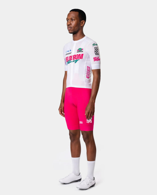 VELODROM Raceday 4.0 Jersey Team - Vivid Pink/White/Green