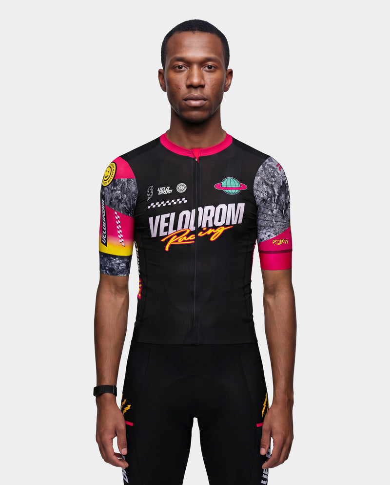 VELODROM Raceday 4.0 Jersey Team - Black/Yellow/Pink