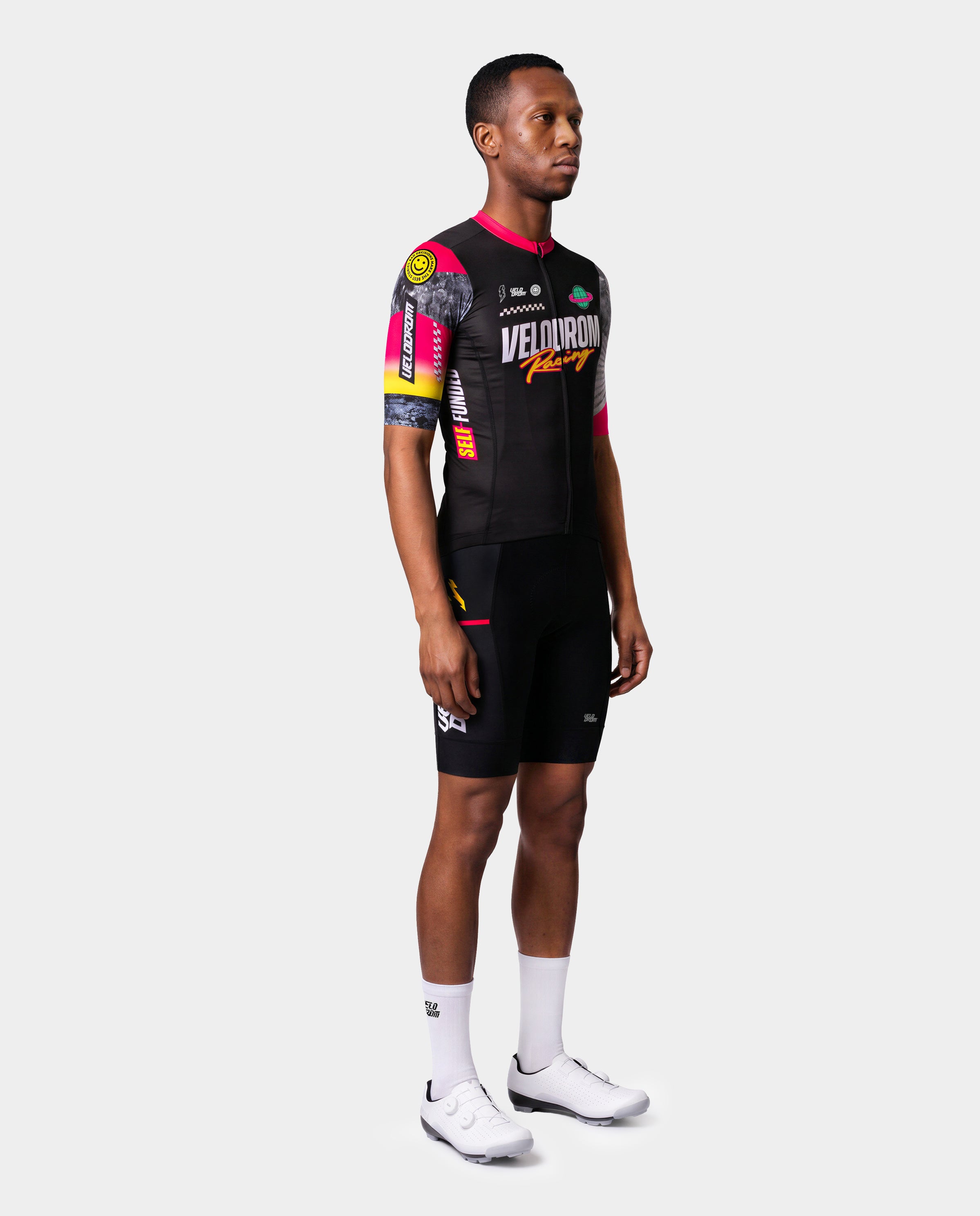 VELODROM Raceday 4.0 Jersey Team - Black/Yellow/Pink