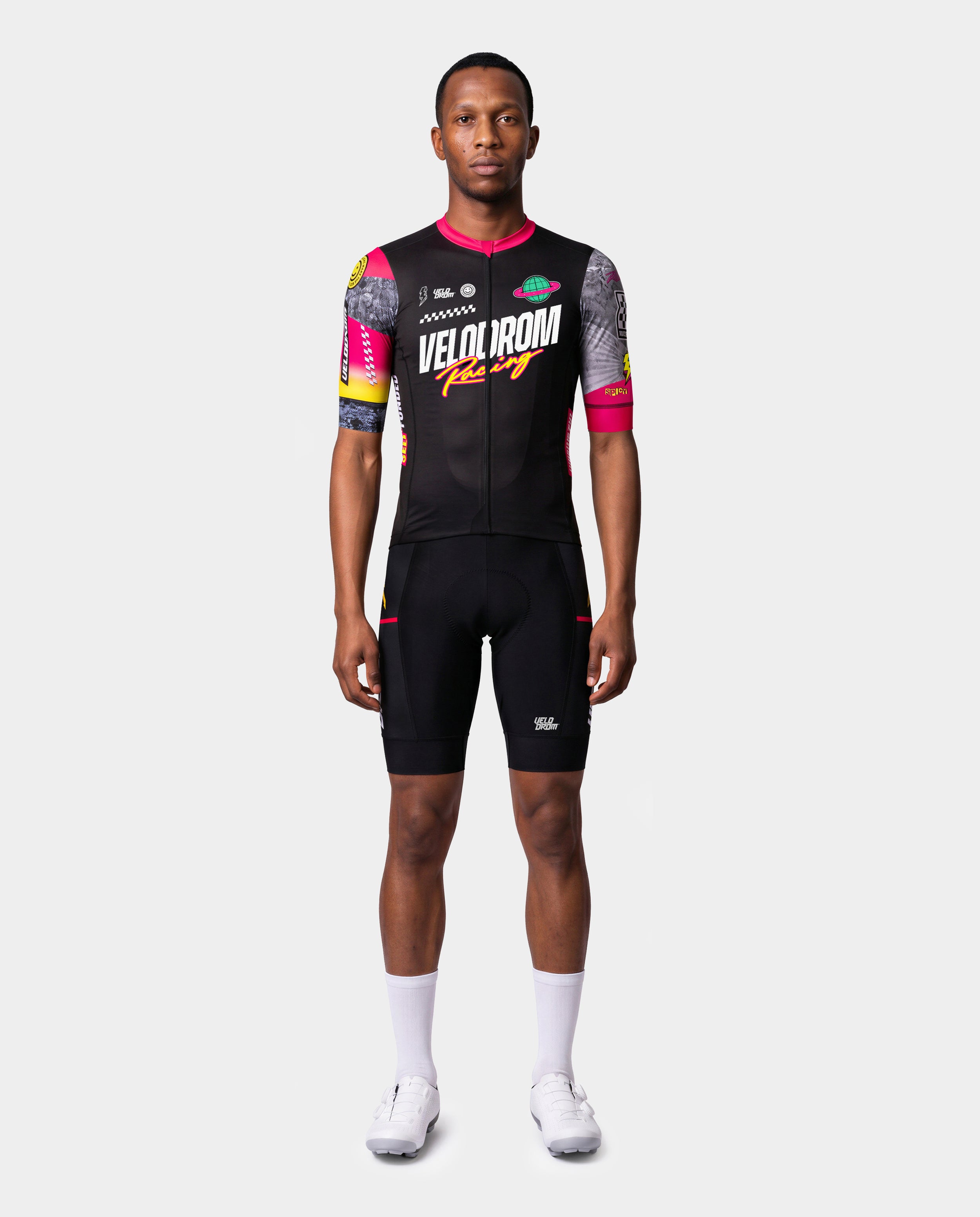 VELODROM Raceday 4.0 Jersey Team - Black/Yellow/Pink