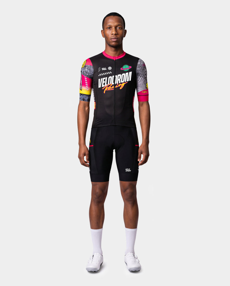 VELODROM Raceday 4.0 Jersey Team - Black/Yellow/Pink